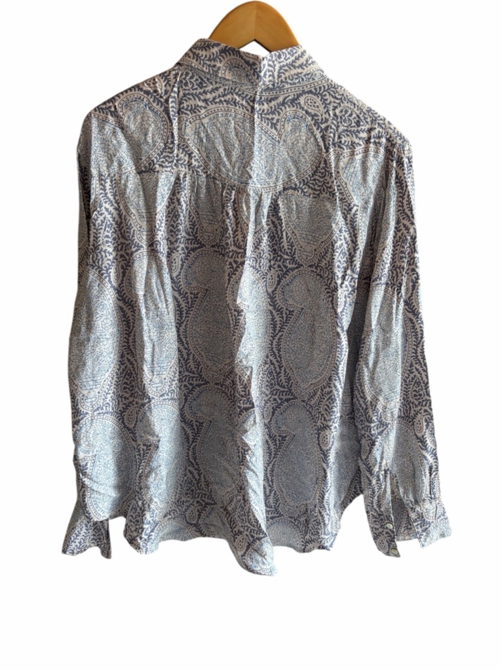 Splendid Collection Mackenzie Paisley Long Sleeve Button Up Blouse Size Medium - Picture 4 of 9